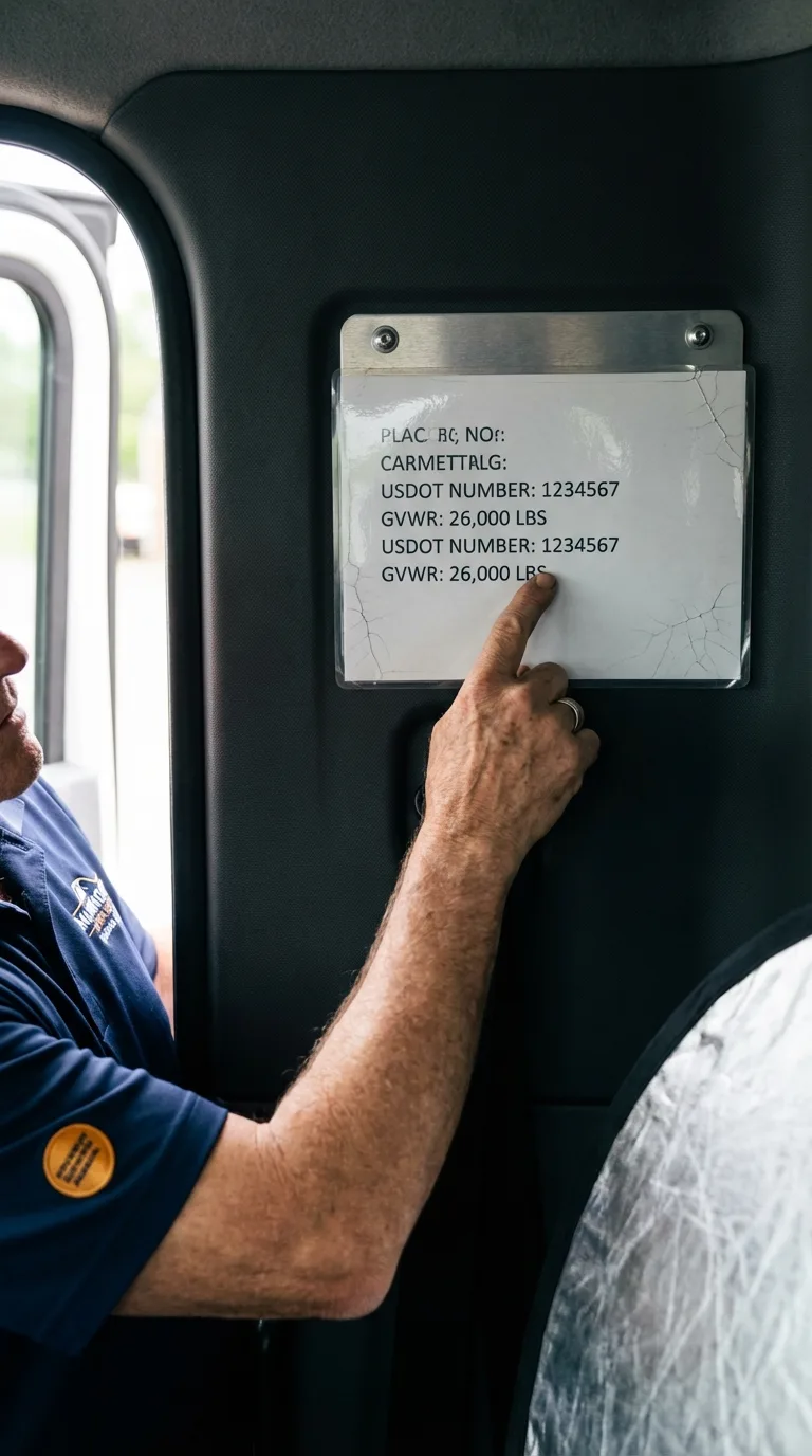USDOT licensing placard verification in Vassalboro